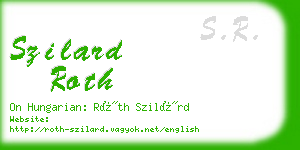 szilard roth business card
